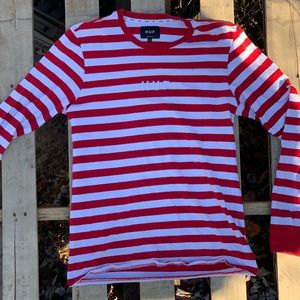 Huf trendy striped long sleeve t shirt